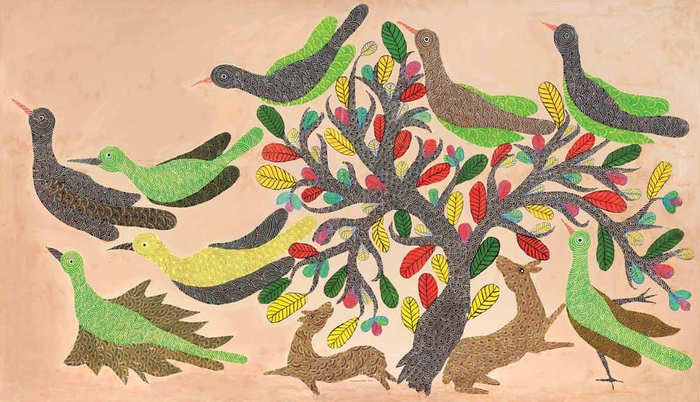 Gond Art Peacock