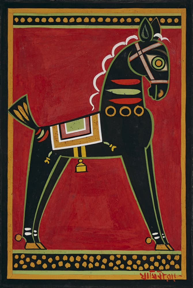 Jamini Roy Black Horse 