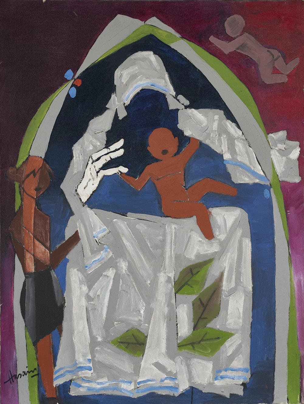 M F Husain Mother Teresa Painting