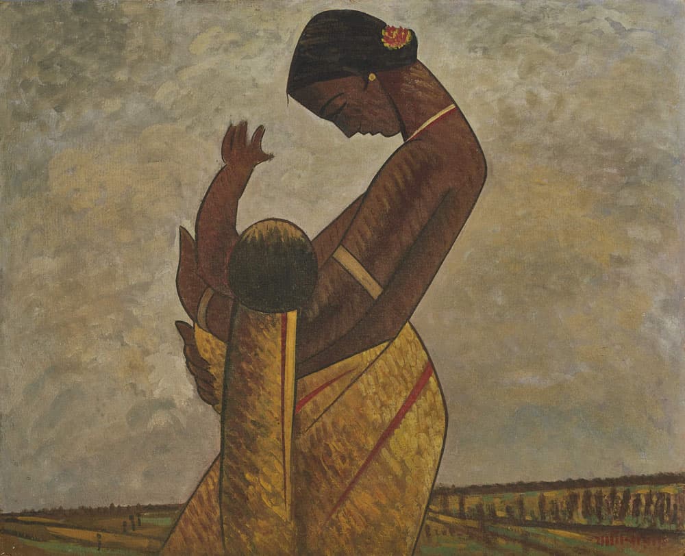 Jamini Roy Mother & Child Painting