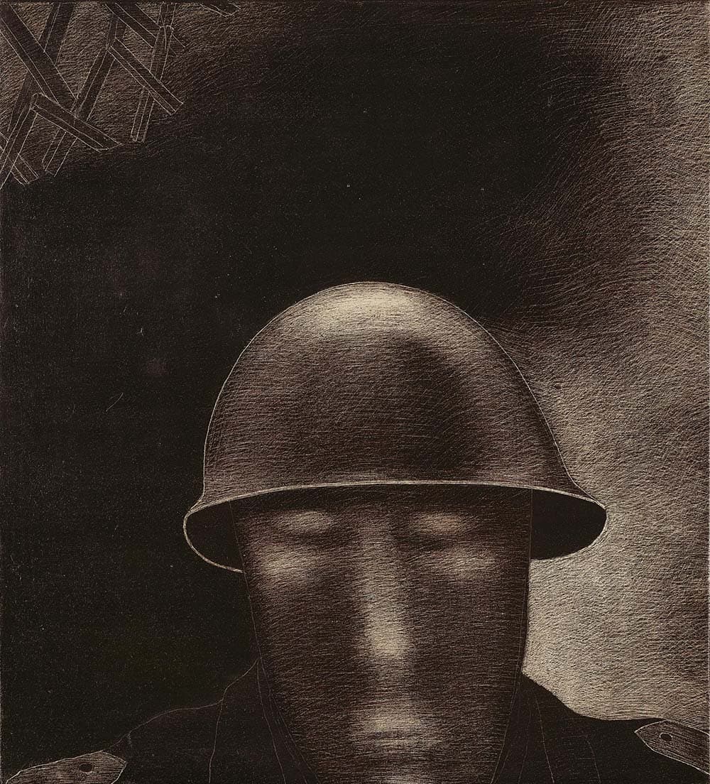 Rameshwar Broota Helmet Painting
