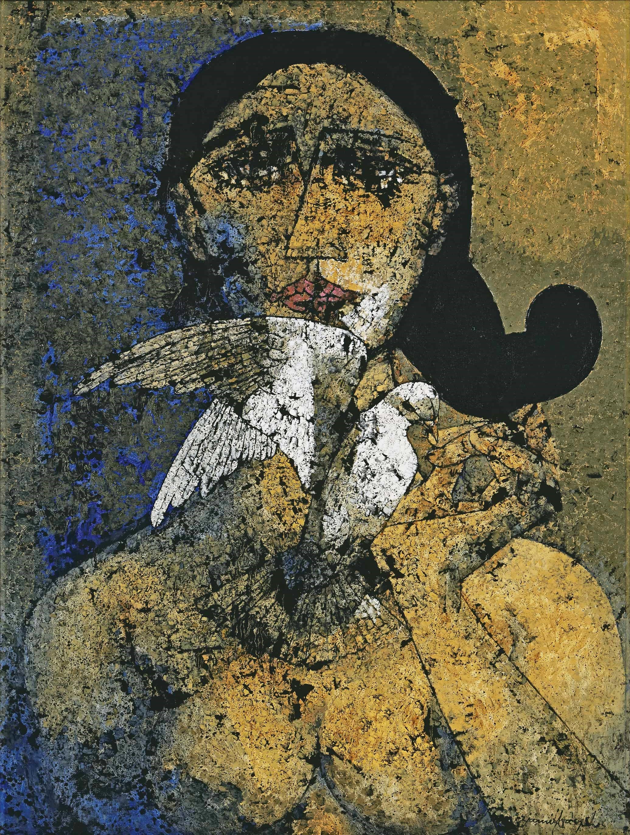 Jamil Naqsh Pigeon Painting