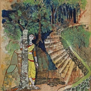 Jyoti Bhatt’s Enigmatic Devi Painting