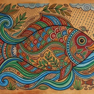 Significance of Gond Fish Painting for Home