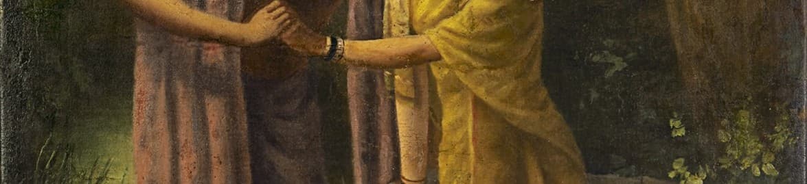 Raja Ravi Varma - Hamsa Damayanti (1899) Painting