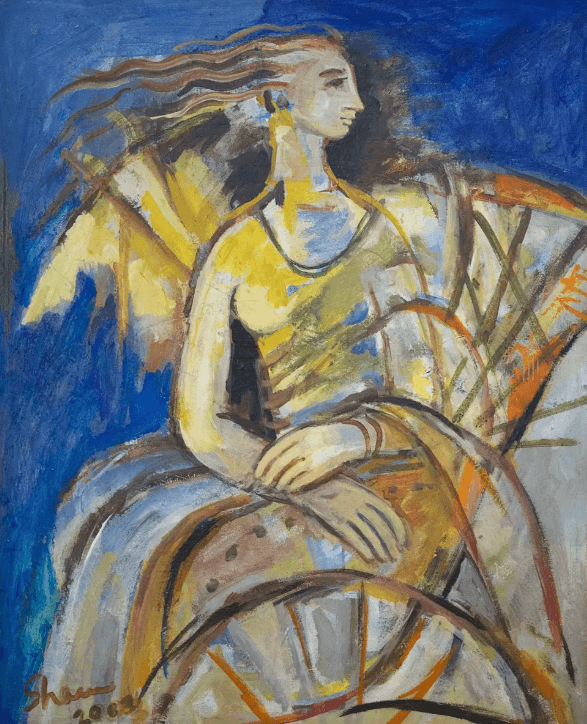 Shanu Lahiri - Woman on a Rickshaw (2003) | Overview