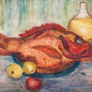 K H Ara - Still Life With Fish (Circa 1950) | Overview