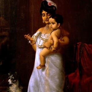 There Comes Papa - Raja Ravi Varma (1893) | Overview
